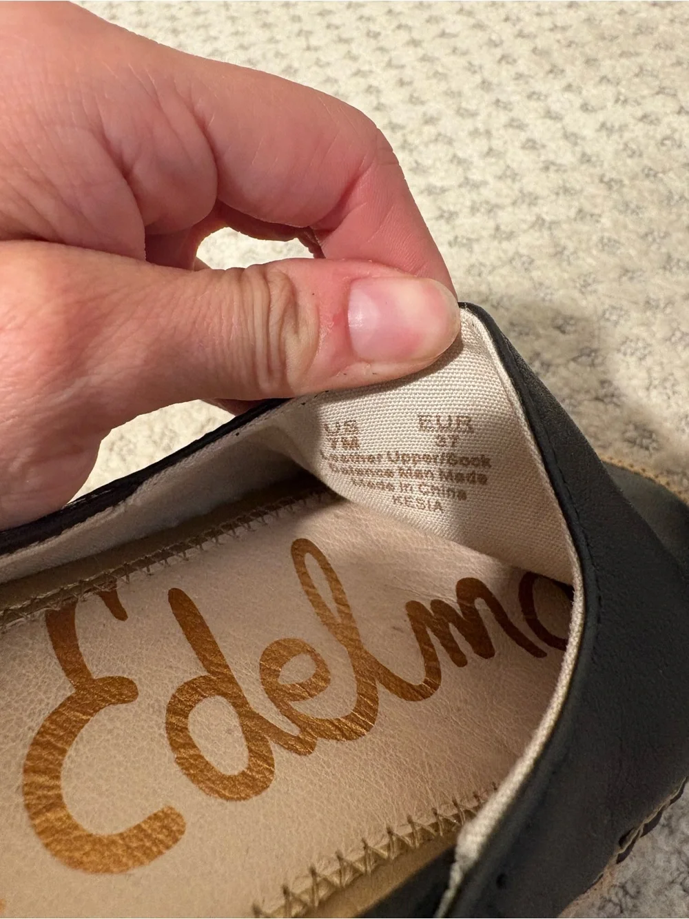 Sam Edelman Black Leather Espadrille Slip-Ons with Braided Tan Toe